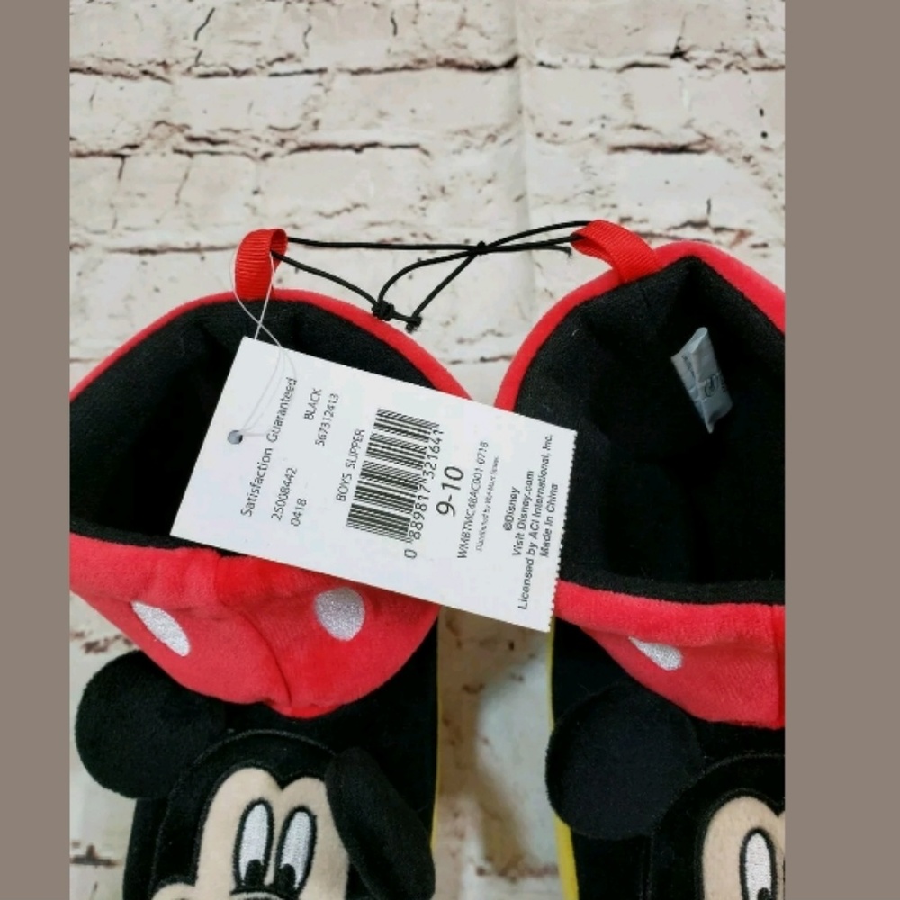 Mickey Mouse Kids Boot Slippers Size 9-10 Unisex - Picture 5 of 5